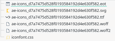 Folderstructure of CSS file with fonts